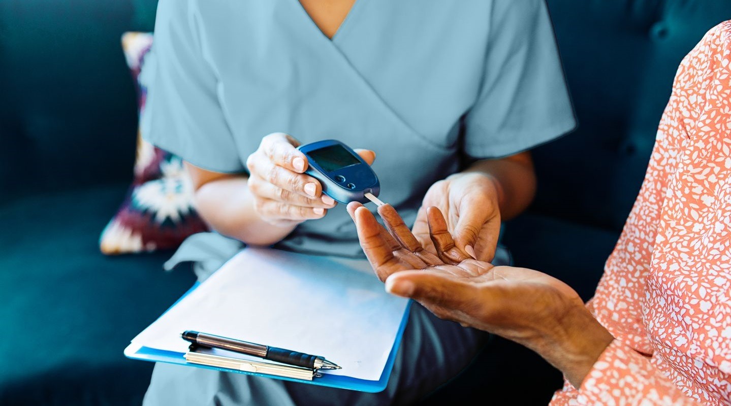 Blood glucose monitoring at Avashya Healthcare